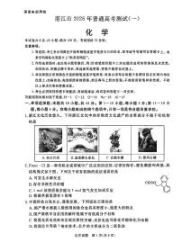 2026届湛江市高三上学期普通高考测试（一）化学试题含答案