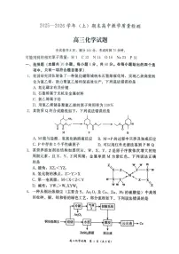 福建省漳州市2025-2026学年高三上学期期末教学质量检测化学试题（含答案）