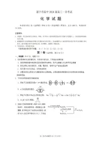 四川省遂宁市高中2026届高三上学期一诊考试化学试卷（含答案）