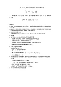 四川省遂宁市2025-2026学年高一上学期期末教学质量监测化学试卷