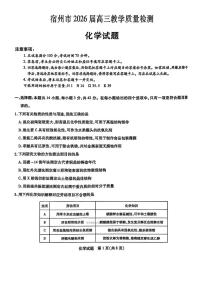 宿州市2025-2026学年高三上学期期末考试化学试卷（含答案）