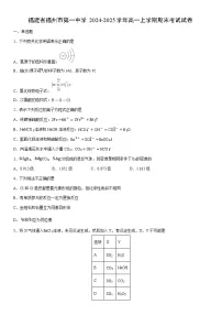 2024-2025学年福建省福州市第一中学高一上学期期末考试化学试卷（学生版）