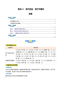 离子方程式（核心考点精讲精练）-高考化学一轮复习考点帮（新高考通用）（原卷版）
