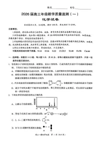 湖南省岳阳市2026届高三上学期一模化学试卷（PDF版附答案）