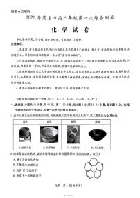 广东省茂名市2026年高三高考一模化学试卷含答案