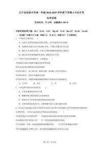 2024-2025学年辽宁省实验高一下4月月考化学试卷（含答案）