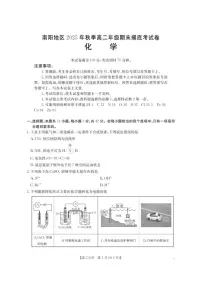 河南省南阳地区2025年秋季高二年级上学期期末摸底考化学试卷试卷（含答案）