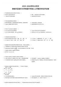 2025~2026学年10月天津南开区南开大学附属中学高三上学期月考化学试卷（有答案解析）