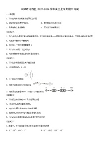 2025-2026学年天津市河西区高三上学期期中考试化学试卷