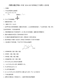 2024-2025学年内蒙古通辽市第一中学高二下学期3月月考化学试卷（学生版）