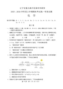 辽宁省重点高中沈阳市郊联体2025-2026学年高一上学期期末化学试卷（含答案）