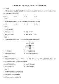 2025-2026学年天津市南开区高二上学期期末考试化学试卷