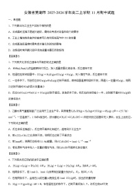 2025-2026学年安徽省芜湖市高二上学期11月期中化学试卷