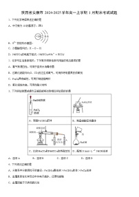 2024-2025学年陕西省安康市高一上学期1月期末考试化学试卷（学生版）
