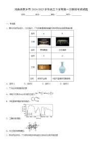 2024-2025学年河南省新乡市高三下学期第一次模拟考试化学试卷（学生版）
