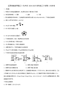 2024-2025学年江苏省南京市第二十九中学高二下学期3月月考化学试卷（学生版）
