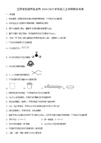 2024-2025学年江苏省盐城市东台市高二上学期期末考试化学试卷（学生版）