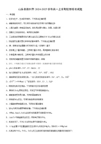 2024-2025学年山东省德州市高一上学期校际联考化学试卷（学生版）