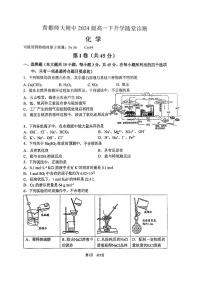 2025北京首都师大附中高一（下）开学考化学