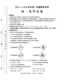 2025-2026学年河南洛阳市第一学期期末考试高一化学试卷（含答案）