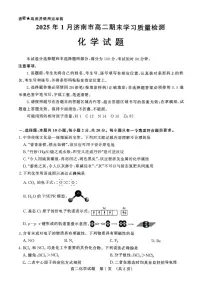 山东省济南市2024-2025学年高二上学期1月期末考试 化学试卷 PDF版含答案