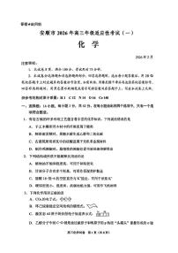 贵州安顺市2026年高三年级下学期适应性考试（一）化学试卷