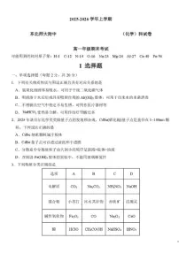 2025-2026学年吉林省长春市东北师范大学附属中学高一上学期期末考试化学试卷（含答案）