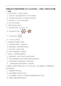 2025-2026学年河南郑州市外国语学校等校高一上学期2月期末化学试卷（含答案）