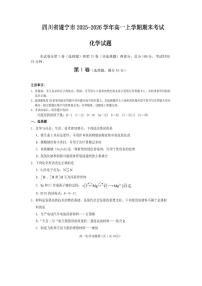 四川省遂宁市2025-2026学年高一上学期期末考试化学试题含答案