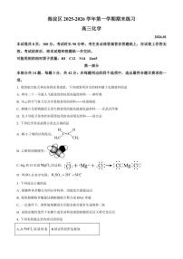 2025-2026学年北京市海淀区高三上学期期末化学试题（无答案）