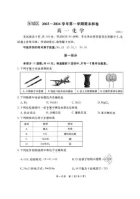 2025-2026学年北京市东城区高一上学期期末考试化学试题（含答案）