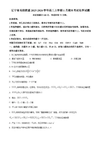 辽宁省名校联盟2025-2026学年高三上学期1月期末考试化学试题（试卷+解析）