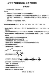辽宁省名校联盟2026年高考模拟卷化学四 （含答案）含答案解析