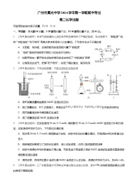 2024-2025广州市荔湾区真光中学高二上学期期中化学试卷（题目版）-A4
