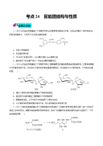 2026年新高考化学小题训练考点24官能团结构与性质(原卷版+解析)
