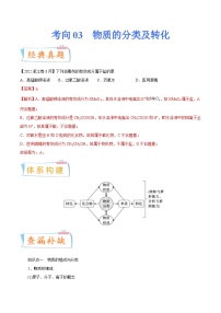 高考化学一轮复习考点巩固练习考向03 物质的分类及转化（含答案解析）