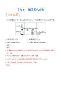高考化学一轮复习考点巩固练习考向11 硫及其化合物（含答案解析）