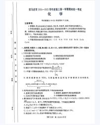 河南省驻马店2025届高三上学期1月期末联考化学试卷（含答案）