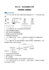高考化学一轮复习考点讲练测第08讲 钠及其重要化合物（练习）（2份，原卷版+解析版）