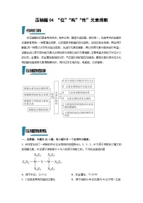 高考化学二轮复习压轴题专项练习04 “位”“构”“性”元素推断（2份，原卷版+解析版）