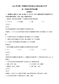 浙江省杭州市及周边重点中学2022-2023学年高一下学期期中考试化学试题（解析版）
