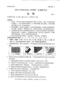 2026年深圳市高三下学期3月第一次调研考试 化学试卷及答案