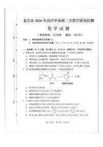 龙岩市2026年高三下学期三月教学质量检测 化学试卷及答案