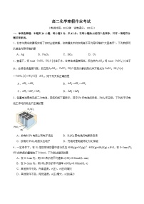 河北省衡水市安平中学2024-2025学年高二下学期开学考试化学试卷（含答案）