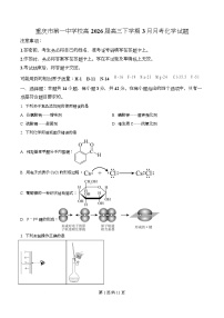 重庆市第一中学2026届高三下学期3月月考化学试题（Word版附解析）