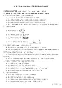 2025-2026学年四川省成都市树德中学高二上学期期末化学试卷（含答案）