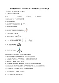 浙江衢州市2025-2026学年高二上学期2月期末化学试题-自定义类型