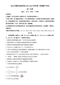广东省汕头市潮阳实验学校高一下学期4月期中考试 化学试题（原卷版）-A4