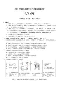 安徽省合肥一中2026届高三10月份教学质量测评化学试卷（含答案）