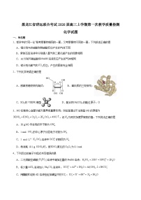 2026黑龙江省研远联合考试高三上学期第一次教学质量检测试题化学含答案